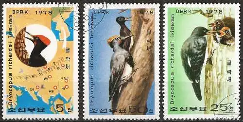 Korea-Nord 1978 - Mi 1790/93/94 - YT 1502/05/06 - Vogel  