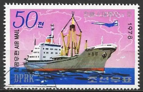 Korea-Nord 1978 - Mi 1729 - YT Pa 8  - Frachter Taedonggang - Flugpost
