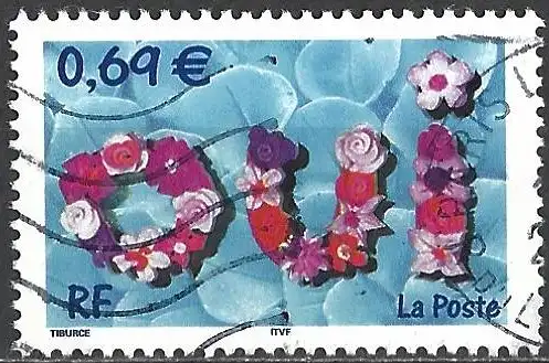 Frankreich 2002 - Mi 3602 - YT 3465 - Briefmarken für die Hochzeit