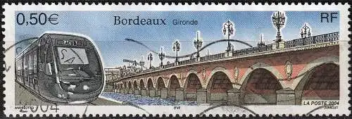 Frankreich 2004 - Mi 3809 - YT 3661 - Bordeaux : Die Steinerne Brücke und die Straßenbahn