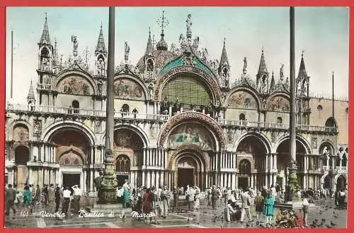 [Ansichtskarte] Italien - Venedig : Die Basilika St. Markuskirche. 