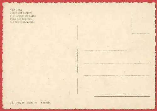 [Ansichtskarte] Italien - Venedig : Der Seufzerbrücke. 