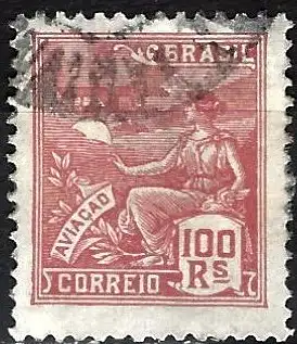 Brasilien 1920 - Mi 215 - YT 170A - Luftfahrt - Gezähnt 13¼ x 13½ 