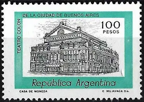 Argentinien 1981 - Mi 1507 - YT 1244 - Theater von Buenos Aires ) MNH