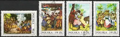 Polen 1977 -  Mi 2509/12 - YT 2338/41 - Polnische Folklore 