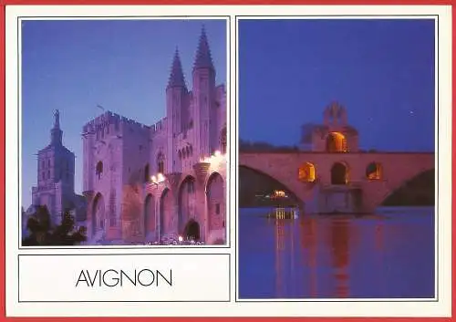 [Ansichtskarte] France - Vaucluse ( 84 ) Avignon : Pont Saint-Bénézet et le Palais des Papes /
Frankreich : Saint-Bénézet-Brücke und der Papstpalast. 