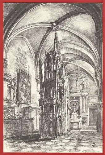 [Ansichtskarte] France - Vaucluse ( 84 ) Avignon : Notre-Dame des Doms - Tombeau de Jean XXII  - Dessin au fusain /
Frankreich. 