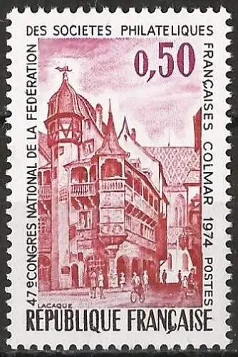 Frankreich 1974 - Mi 1876 - YT 1798 - Philatelistischer Kongress in Colmar - MNH