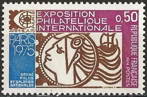 Frankreich 1974 - Mi 1863 - YT 1783 - Philatelistische Ausstellung : ARPHILA 75 - MNH