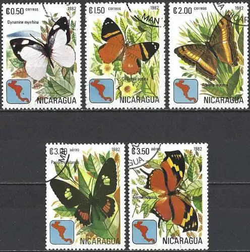 Nicaragua 1982 - Mi 2254... - YT 1180... - Schmetterlinge