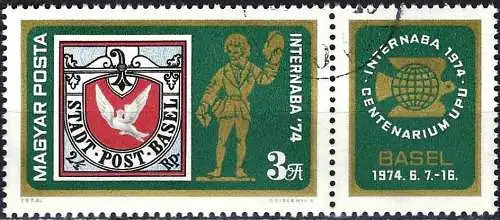 Ungarn 1974 - Mi 2956 AZf - YT 2378 - Philatelistische Ausstellung INTERNABA 