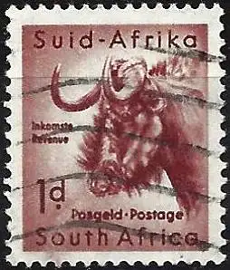 Südafrika 1960 - Mi 260 II - YT 222 - Tierwelt : Gnus