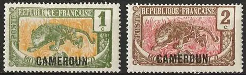 Kamerun 1921 - Mi 47/48 - YT 84/85 - Leoparden - MH