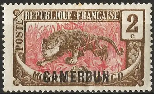 Kamerun 1921 - Mi 48 - YT 85 - Leoparden - MH