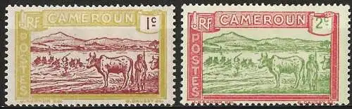 Kamerun 1925 - Mi 69/70 - YT 106/07 - Kühe - MH