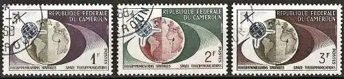 Kamerun 1963 - Mi 381/83 - YT 361/63 - Satellit Telstar