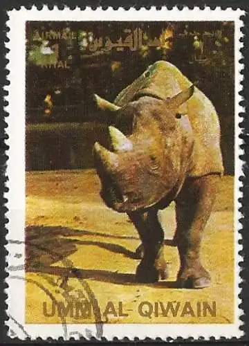 Umm al-Kaiwain 1972 - Mi 1010 A - Tierwelt : Nashorn 