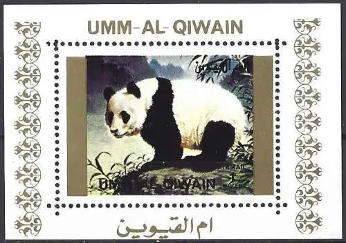 Umm al-Kaiwain 1972 - Mi 1382 AwBL - Tierwelt : Riesenpanda - MNH ( Block 70 x 50 )