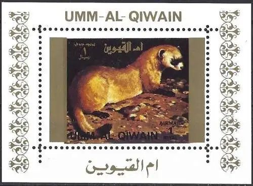 Umm al-Kaiwain 1972 - Mi 1541 AwBL - Tierwelt : Stinktier - MNH ( Block 70 x 50 )