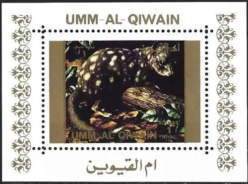 Umm al-Kaiwain 1972 - Mi 1537 AwBL - Tierwelt : Lemur - MNH ( Block 70 x 50 )