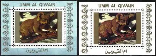 Umm al-Kaiwain 1972 - Mi 1545 AwBL & AbBL - Tierwelt : Koala - MNH ( Block 70 x 50 ) 