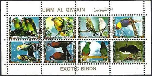 Umm al-Kaiwain 1972 - 1266/73 AKB - Tropischer Vogel ( Block 99 x 49 )