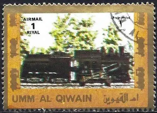 Umm al-Kaiwain 1972 - Mi 1214A - Dampflokomotive