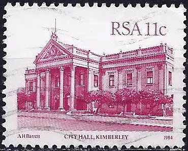 Südafrika 1984 - Mi 646 - YT 551- Rathaus von Kimberley