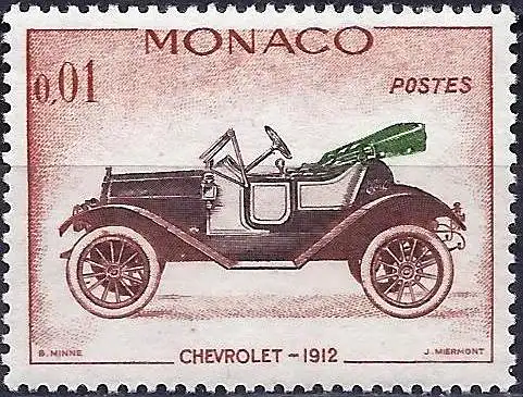 Monaco 1961 - Mi 673 - YT 557 - Oldtimer Chevrolet - MNG