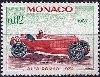 Monaco 1967 - Mi 849 - YT 709 - Oldtimer Alfa Romeo - MNG