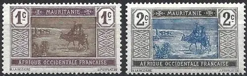 Mauretanien 1913 - Mi 17/18 - YT 17/18 - Durch die Wüste - Kamel - MNH