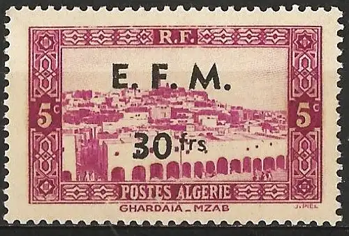 Algerien 1943 - Mi T1 - YT TE1 - Briefmarke für Telegraphe - MNH