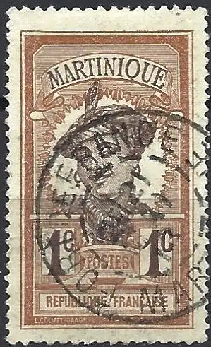 Martinique 1908 - Mi 56 - YT 61 - Frau 