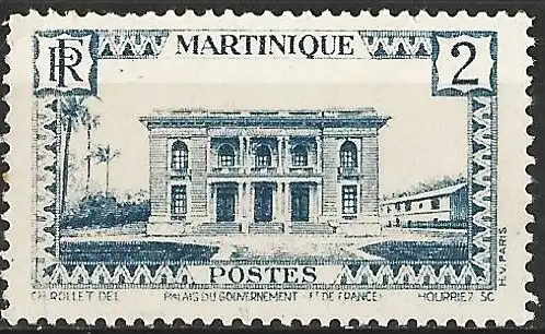 Martinique 1933 - Mi 127 - YT 134 - Palast des Gouverneurs in Fort-de-France - MH 