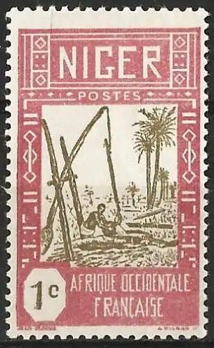 Niger 1926 - Mi 29 - YT 29 - Brunnen - MH