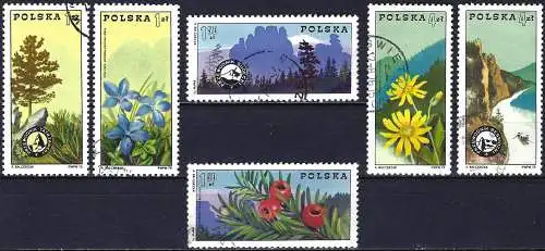 Polen 1975 - Mi 2370/75 - YT 2208/13 - Berge & Blumen -  Komplette Serie