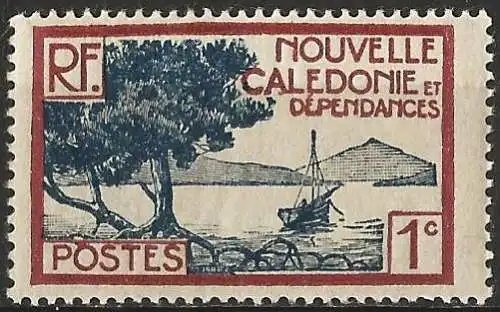 Neu-Kaledonien 1928 - Mi 136 - YT 139 - Die Mangrovenbucht - MNH