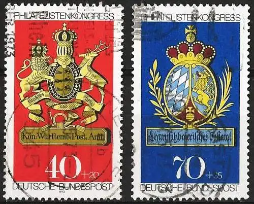 Deutschland BDR 1973 - Mi 766/67 - YT 616/17 - Philatelistische Ausstellung : IBRA München 