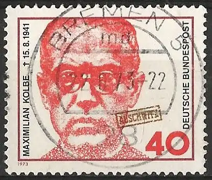 Deutschland BDR 1973 - Mi 771 - YT 621 - Kolbe, Maximilian