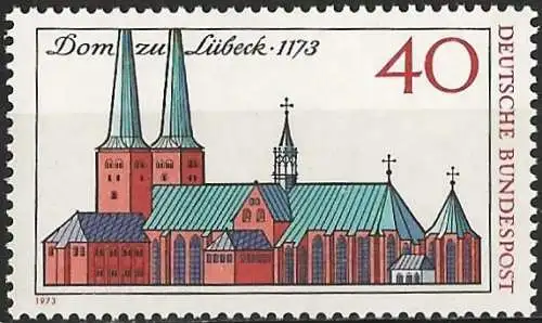 Deutschland BDR 1973 - Mi 779 - YT 629 - Der Dom von Lübeck - MNH