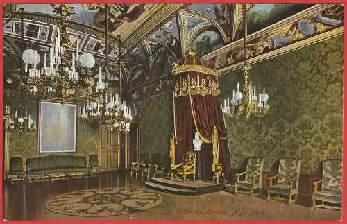 [Ansichtskarte] Monaco - Palais Princier : Salle du Trône / Fürstenpalast: Thronsaal. 