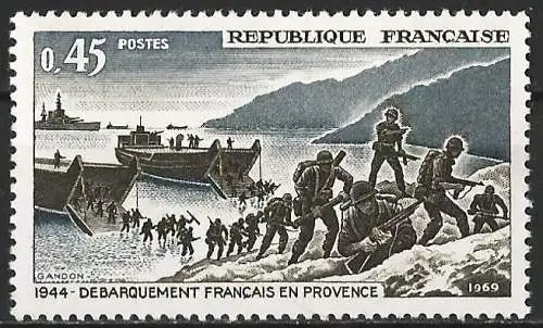 Frankreich 1969 - Mi 1680 - YT 1605 - Landung in der Normandie - MNH