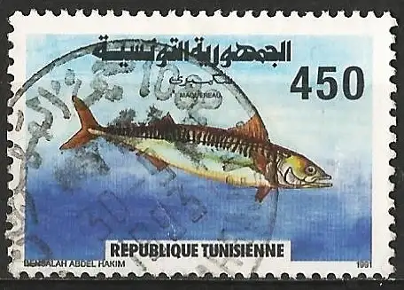 Tunisien 1991 - Mi 1228 - YT 1165 - Fisch : Makrele