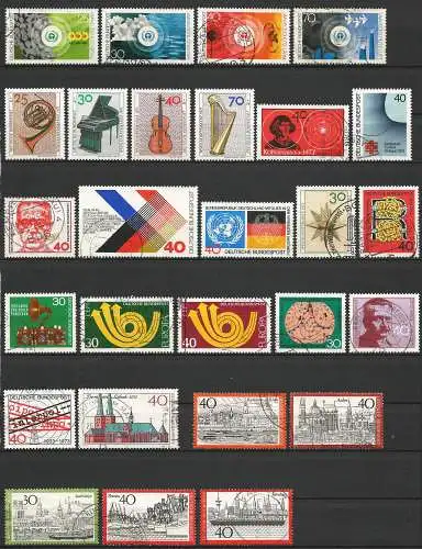 Deutschland BDR 1973 - Packung mit 27 briefmarken