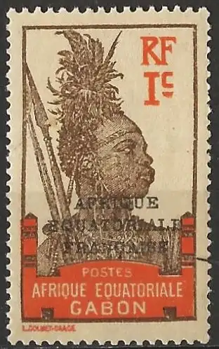 Gabun 1924 - Mi 88 - YT 88 - Krieger - MNH