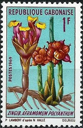 Gabun 1969 - Mi 341 - YT 243 - Blume - MNH