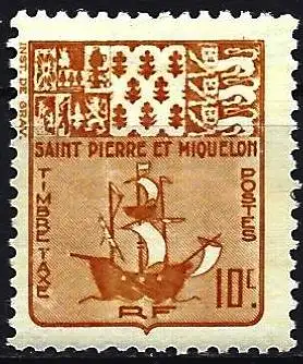 St. Pierre & Miquelon 1947 - Mi P67 - YT T67 - Portomarken - MNH