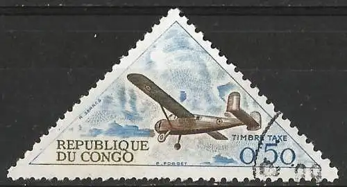 Congo (Braz) 1961 - Mi P2 - YT T 35 - Flugzeug  - Portomarken