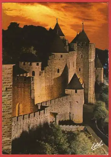 [Ansichtskarte] France - Aude ( 11 ) Carcassonne : Les remparts /
Frankreich : Die Stadtmauer. 