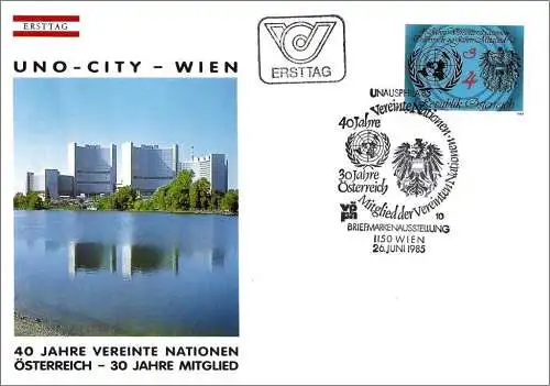 Österreich 1985 - Mi 1817 - YT 1646 - Vereinten Nationen - FDC